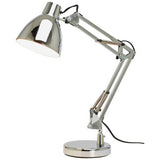 Argos Home task table lamp chrome, imported from the UK