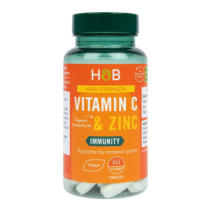 Holland & Barrett Vitamin C & Zinc 60 Tablets