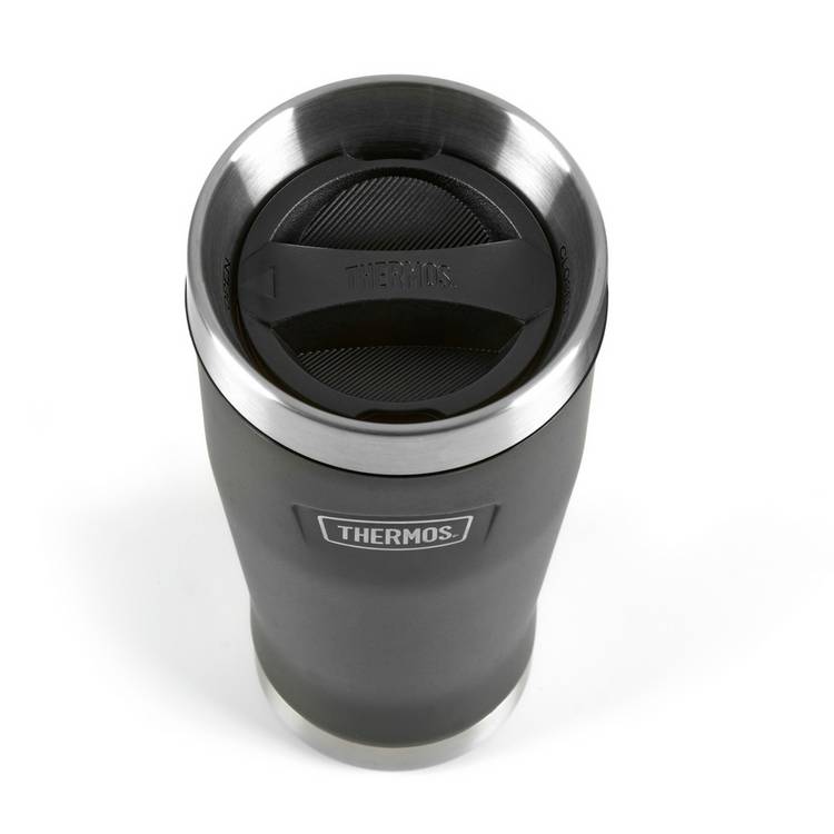 Thermos Icon Black travel tumbler 470ml, imported from the UK