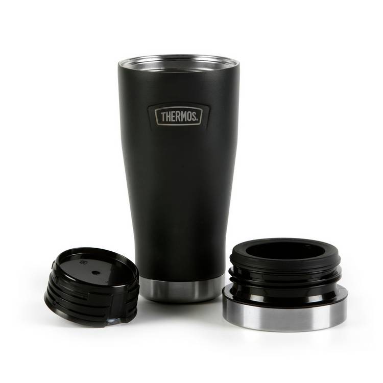 Thermos Icon Black travel tumbler 470ml, imported from the UK