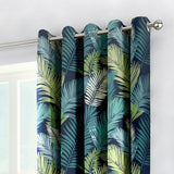 Fusion tropical palm leaf eyelet curtains 117x137cm (British brand)