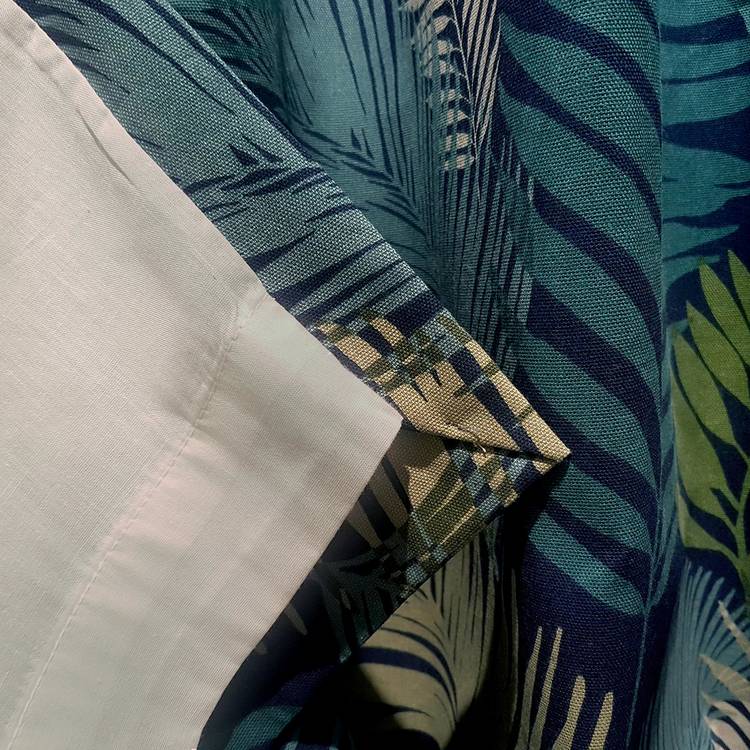 Fusion tropical palm leaf eyelet curtains 117x137cm (British brand)