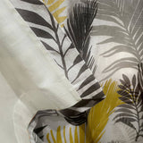 Fusion tropical palm leaf eyelet curtains ochre 117x137cm - British product