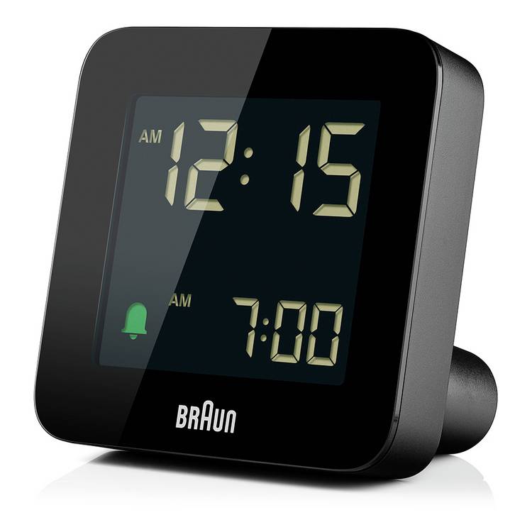 Braun Digital Alarm Clock black, imported from the UK