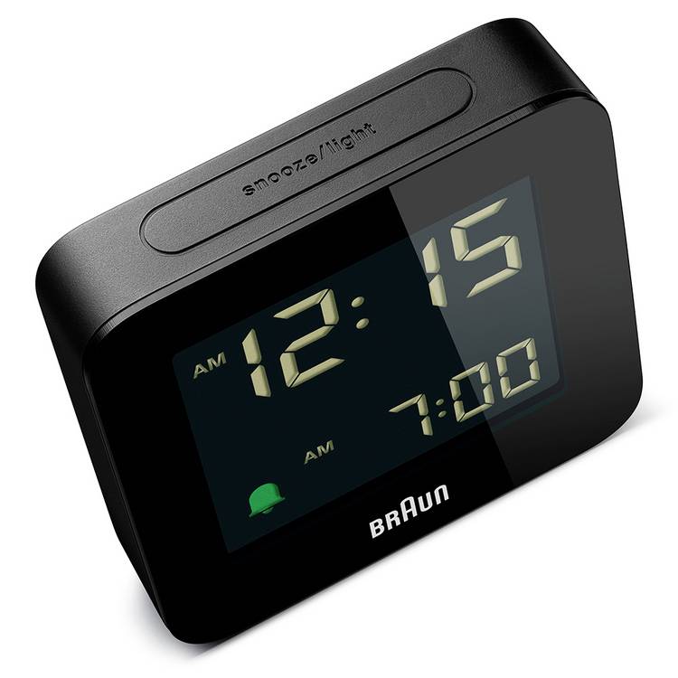 Braun Digital Alarm Clock black, imported from the UK