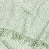 Wylder Wisley herringbone throw leaf green 130x180cm - British product