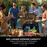 Ninja Woodfire Pro Connect XL electric BBQ and cover, blue (British brand)