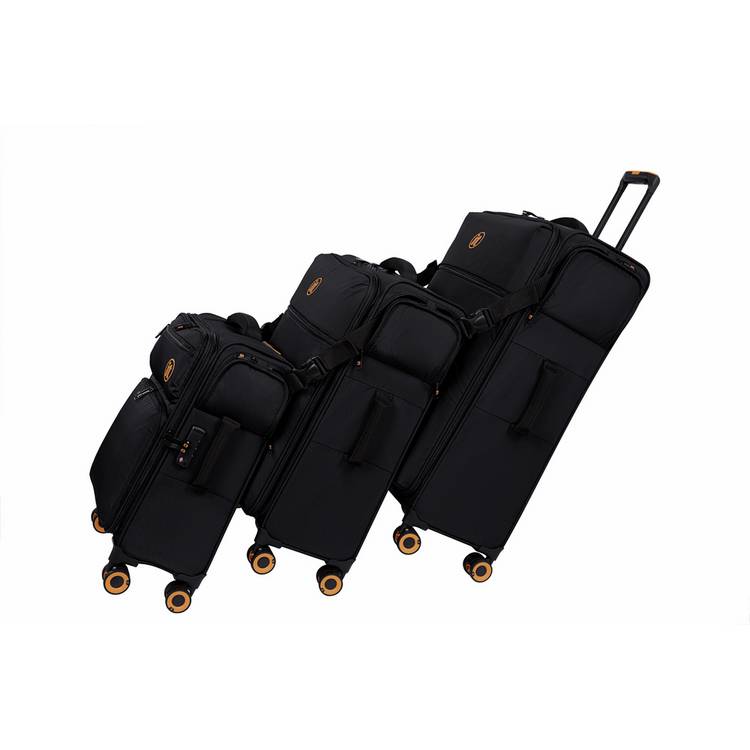 IT Luggage medium expandable suitcase black 8 wheels, UK version