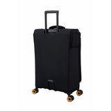 IT Luggage medium expandable suitcase black 8 wheels, UK version