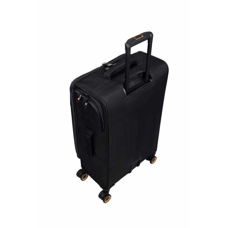 IT Luggage medium expandable suitcase black 8 wheels, UK version