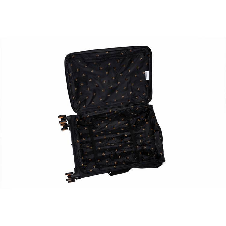 IT Luggage medium expandable suitcase black 8 wheels, UK version