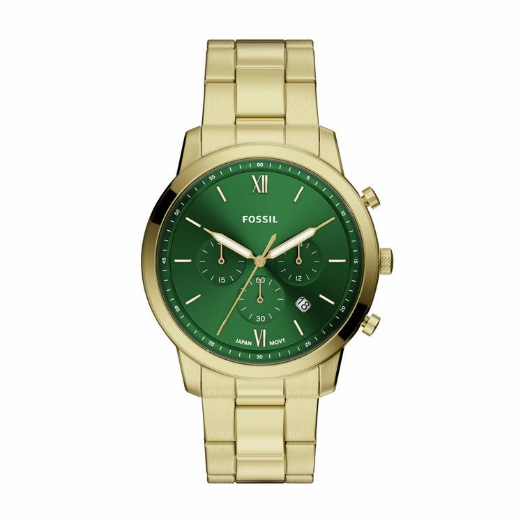 Fossil Neutra gold-tone stainless steel watch (British brand)