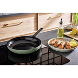 Morphy Richards non-stick aluminium frying pan 28cm green, imported from the UK