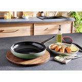 Morphy Richards non-stick aluminium frying pan 28cm green, imported from the UK