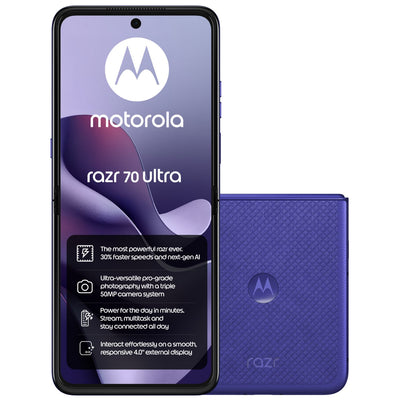 Argos Motorola Razr Ultra 70 5G AI Mobile Phone, 512GB, Pantone Orient Blue- Buy online at McGrocer