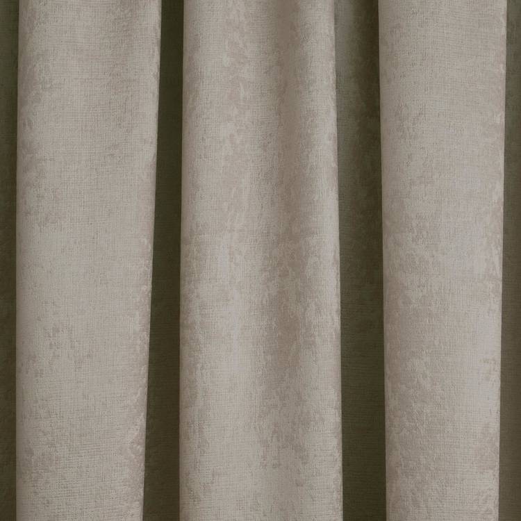 Fusion thermal pencil pleat curtains Natural 117x137cm - British product