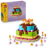 LEGO Birthday Party Cake set with candles and decorations - British product