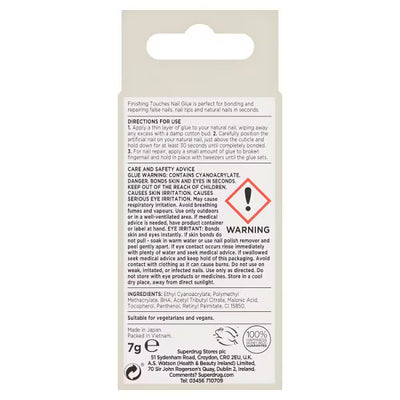 Superdrug Finishing Touches Pinsel-Nagelkleber Rosa Klebstoff