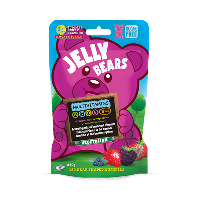Jelly Bears Multivitamin Gummies Sommerbeeren Kindern's Vitamine 120 Gummies