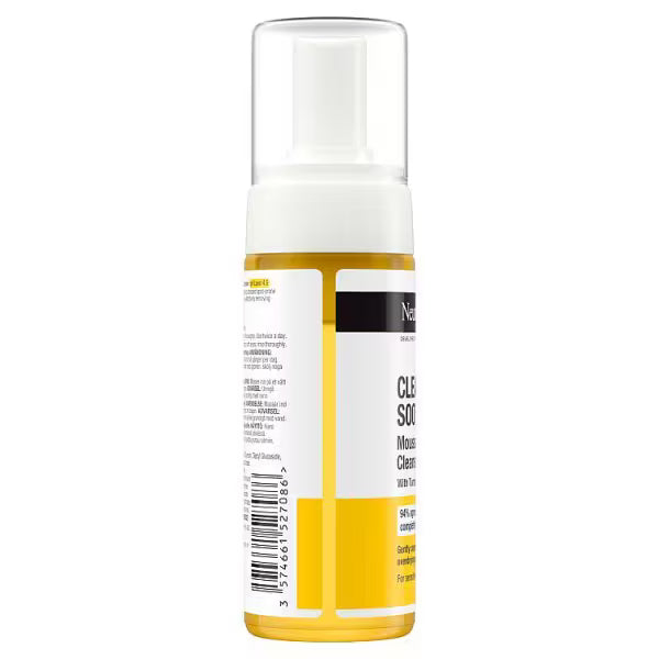 Neutrogena mousse cleanser clear and soothe 150ml, imported from the UK