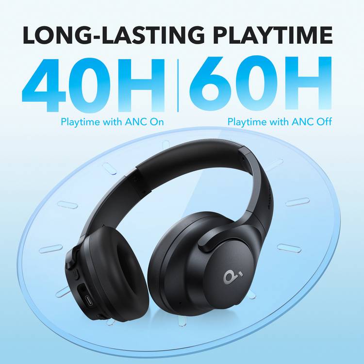 Soundcore Q21i over-ear noise-cancelling wireless headphones black (British brand)