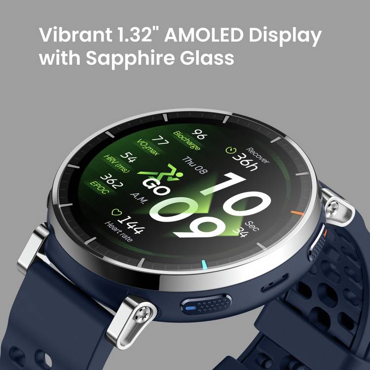 Amazfit Active 3 Premium GPS watch Black Apex Silver - British product