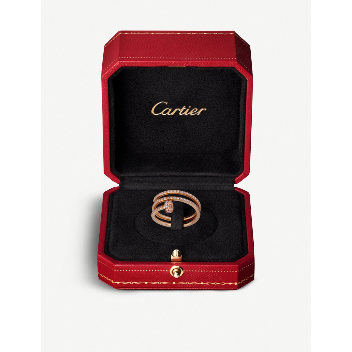 Cartier Juste un Clou double rose-gold diamond ring, imported from the UK