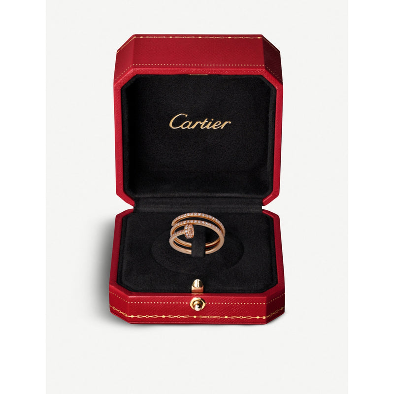 Cartier Juste un Clou double rose-gold diamond ring, imported from the UK
