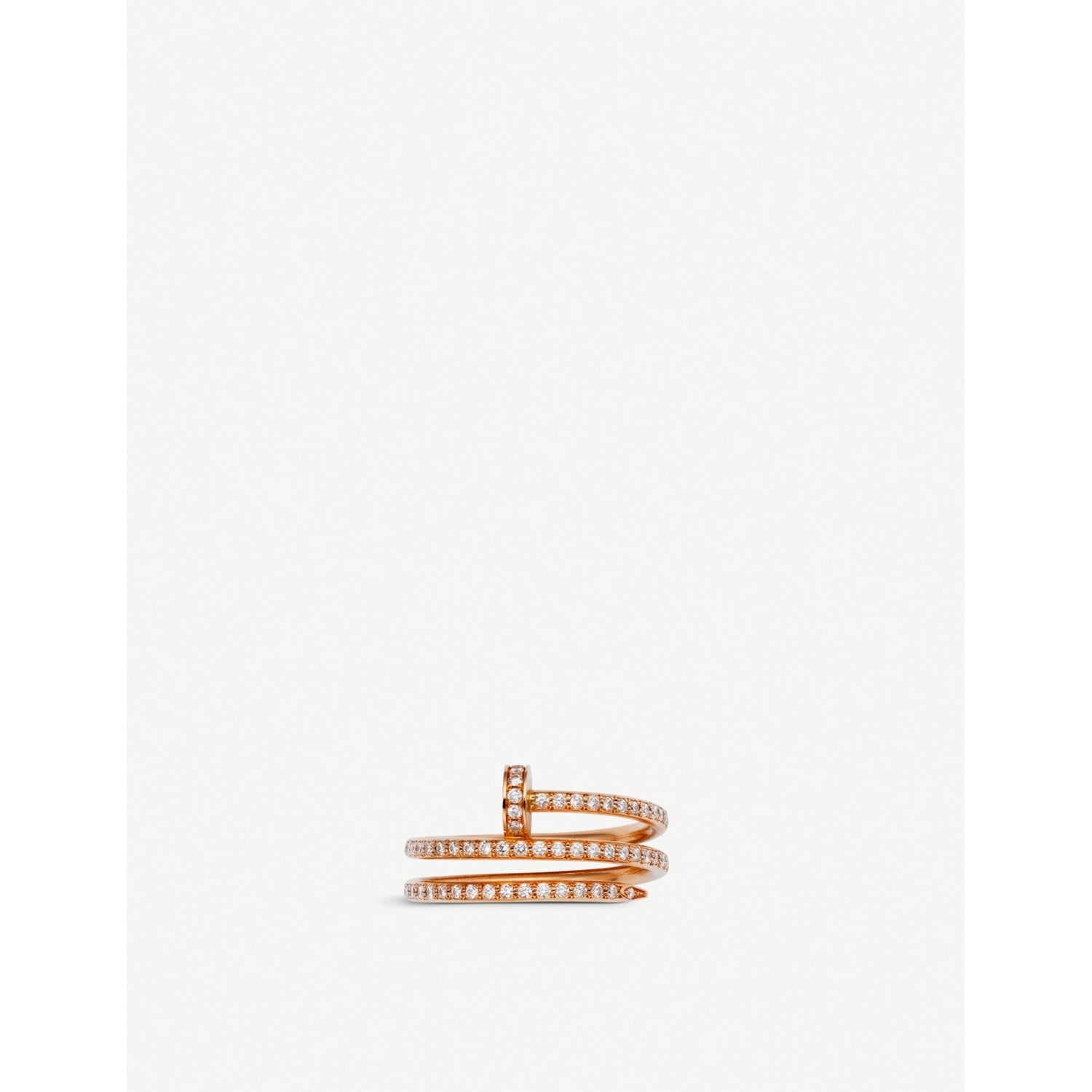Cartier Juste un Clou double rose-gold diamond ring, imported from the UK