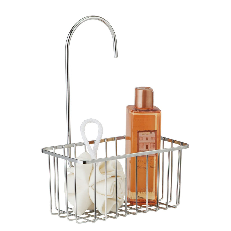 Argos Home steel hookover shower caddy with open basket, UK version