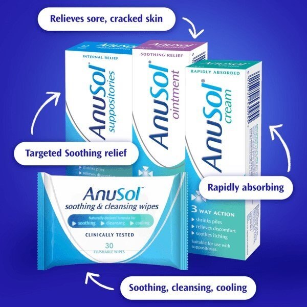 Anusol Piles and Haemorrhoid Soothing Relief 12 Tablets GOODS Superdrug   