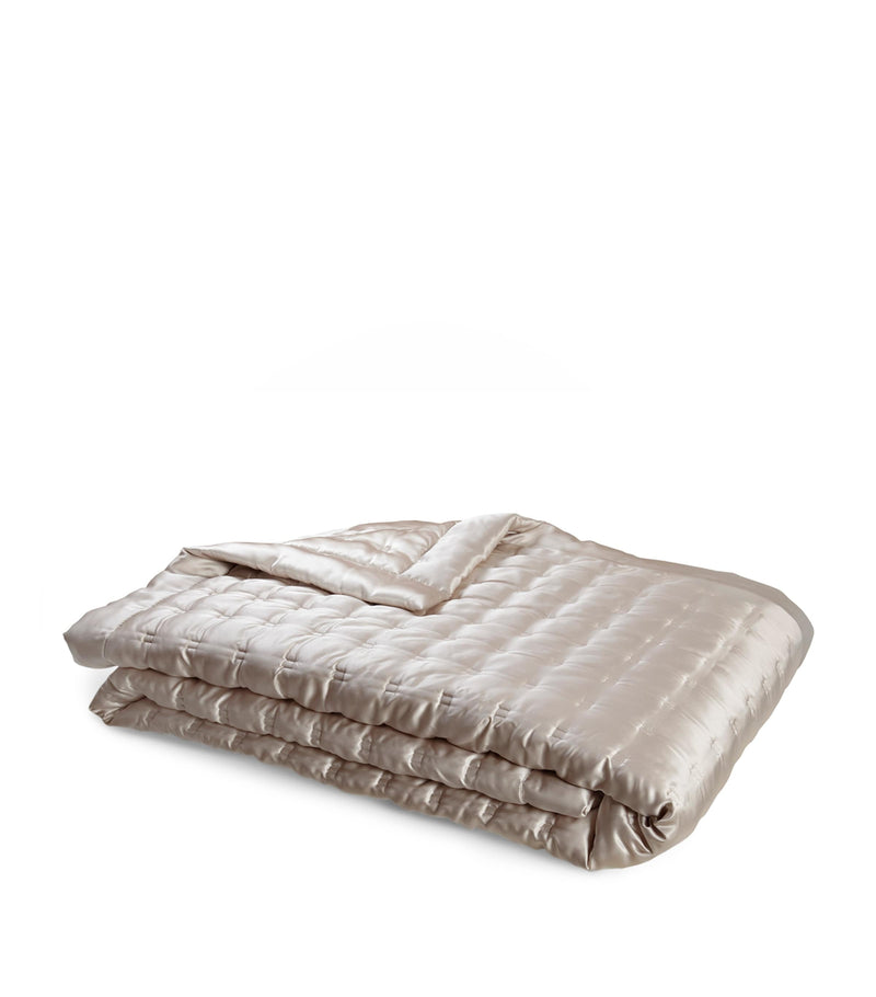 Gingerlily mulberry silk Windsor bedspread for Super King bed 240cm x 240cm, UK version