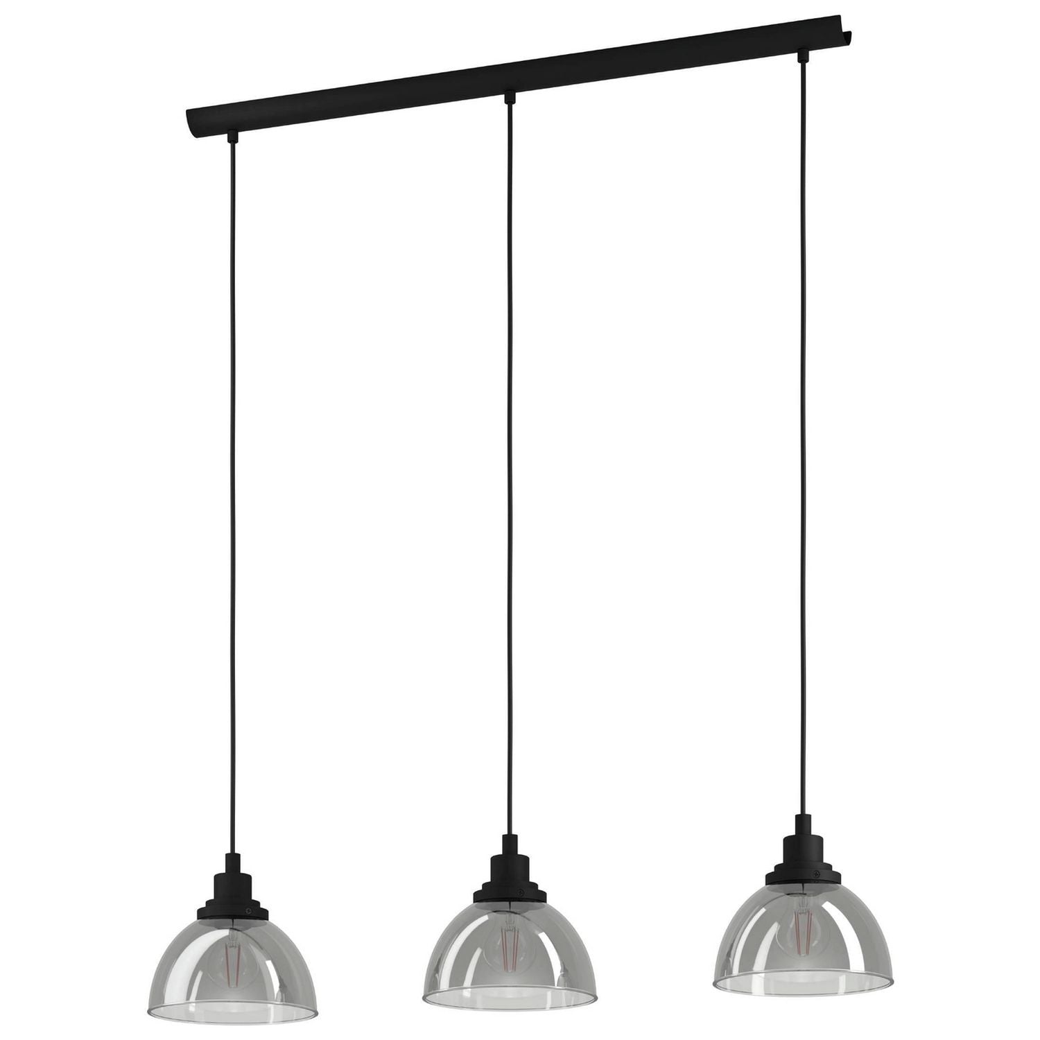 Eglo Beleser 3 light pendant dark grey - British product