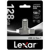 Lexar JumpDrive D400 dual flash drive 128GB, UK version
