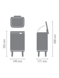 Brabantia silver waste bin 4L - British product