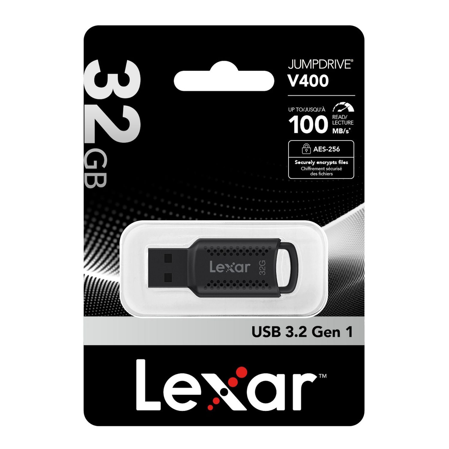 Lexar JumpDrive V400 flash drive 32GB, imported from the UK