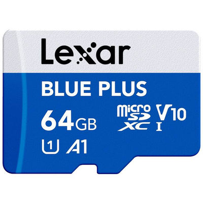 Argos Lexar BLUE PLUS 100MB/s microSDXC Memory Card with SD Adaptor 64GB- Buy online at McGrocer