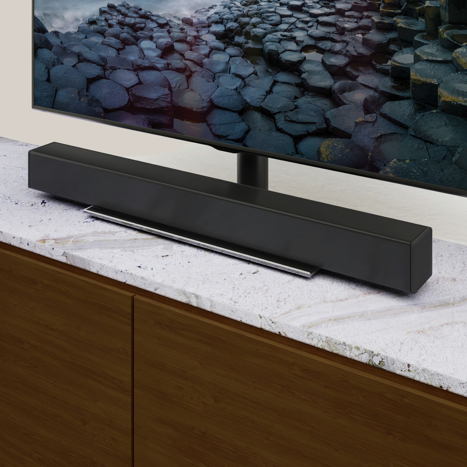 AVF black TV stand for 60 inch TVs, UK version