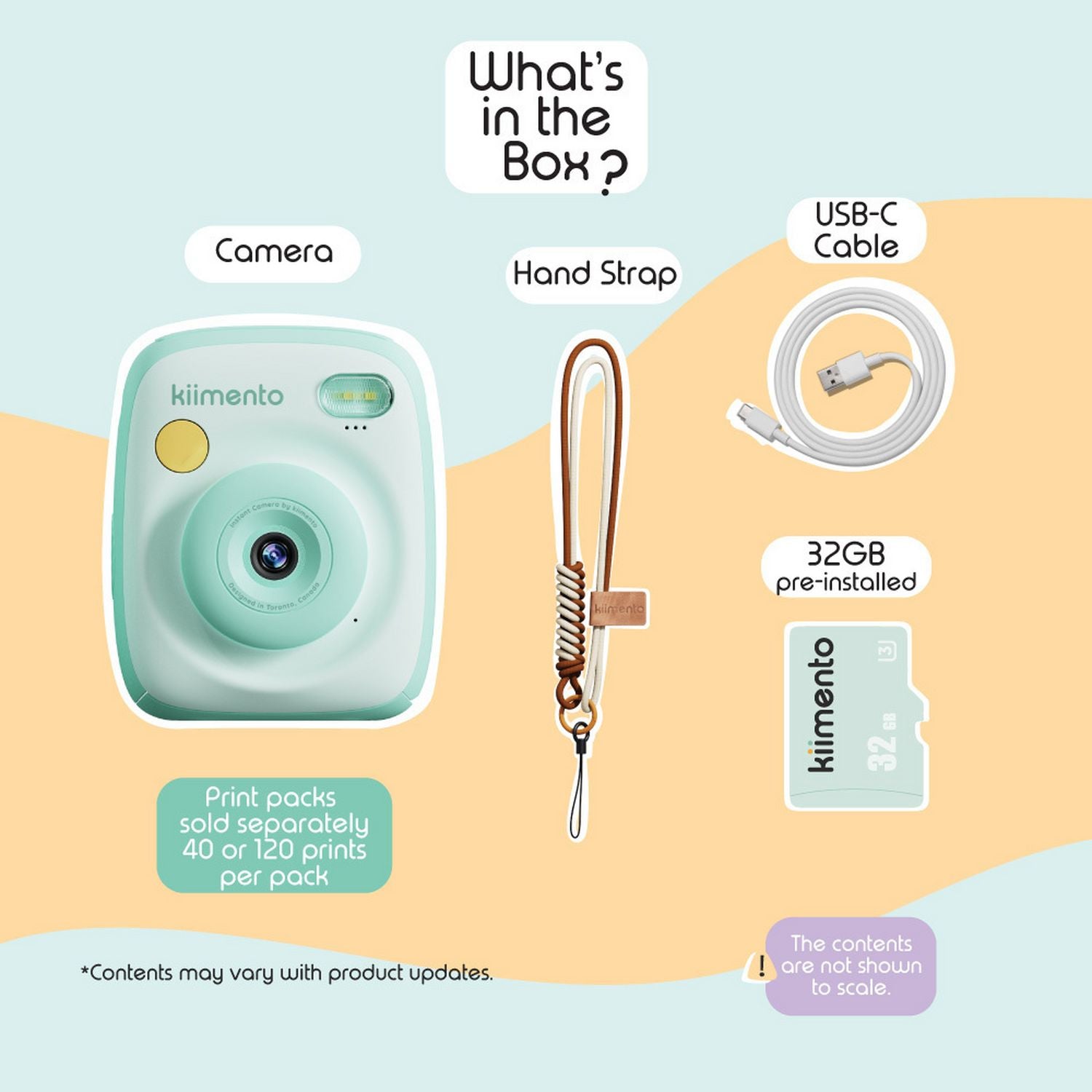 Kiimento Kids Instant Print Camera Mint, UK version