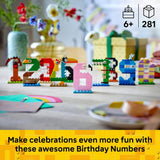 LEGO Birthday Numbers building set with animal figures - British product