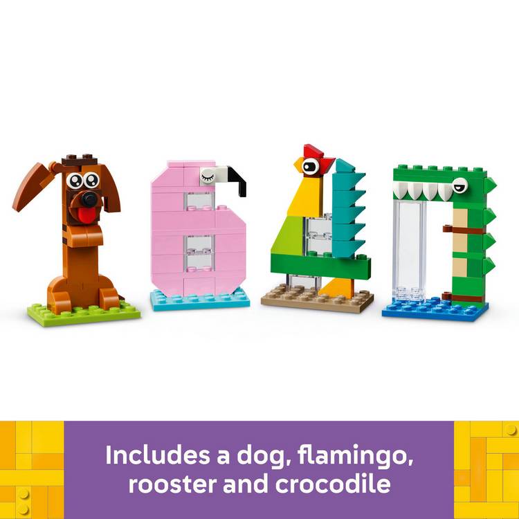 LEGO Birthday Numbers building set with animal figures - British product