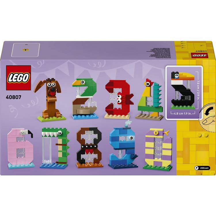 LEGO Birthday Numbers building set with animal figures - British product