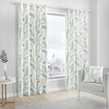 Fusion green fern eyelet curtains 117x137cm (British brand)