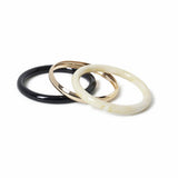 Freedom stacking bangles set of 3 mixed finishes - British product