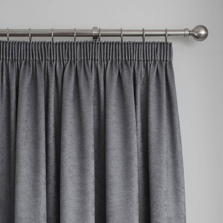 Fusion thermal curtains charcoal pencil pleat 117x137cm, imported from the UK