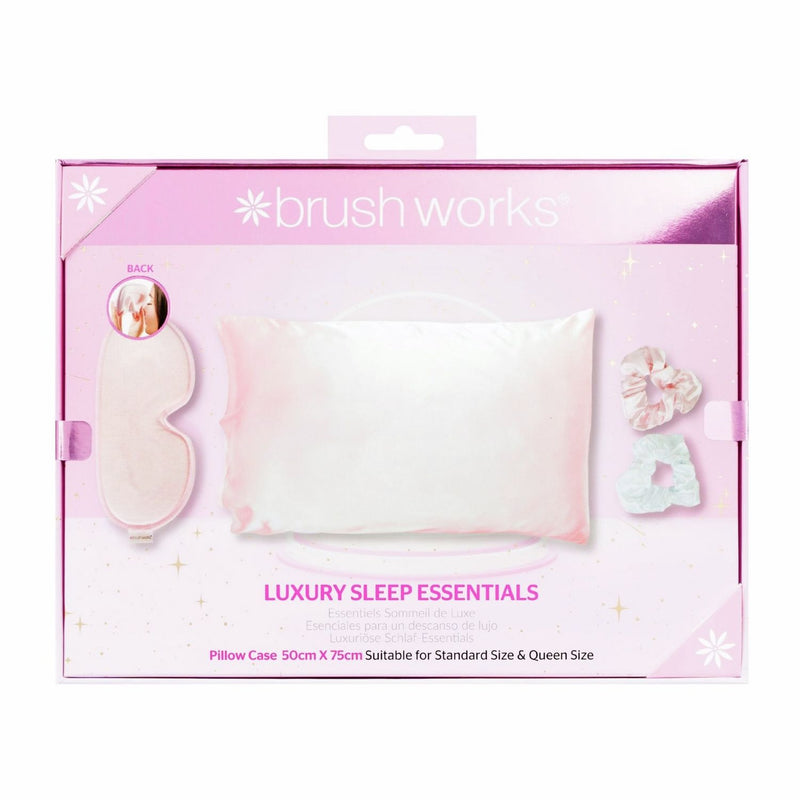 Brushworks satin sleep set with pillowcase mask and scrunchies (British brand)