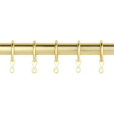 Argos Home 20 metal curtain rings polished gold (British brand)