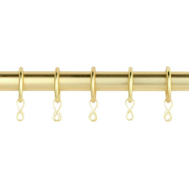 Argos Home 20 metal curtain rings polished gold (British brand)