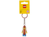 LEGO Hot Dog Guy keyring with sturdy metal chain , UK version.