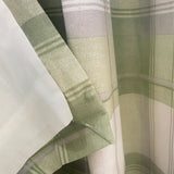 Fusion Balmoral Check Eyelet Curtains - Green - 229x183cm